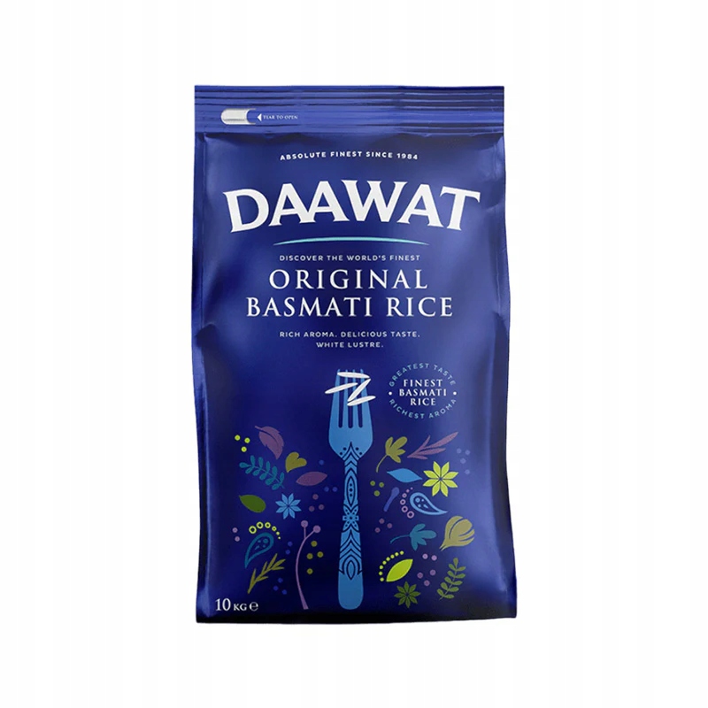 Rýže basmati Daawat Original 10 kg – dlouhozrnná, sypká, aromatická