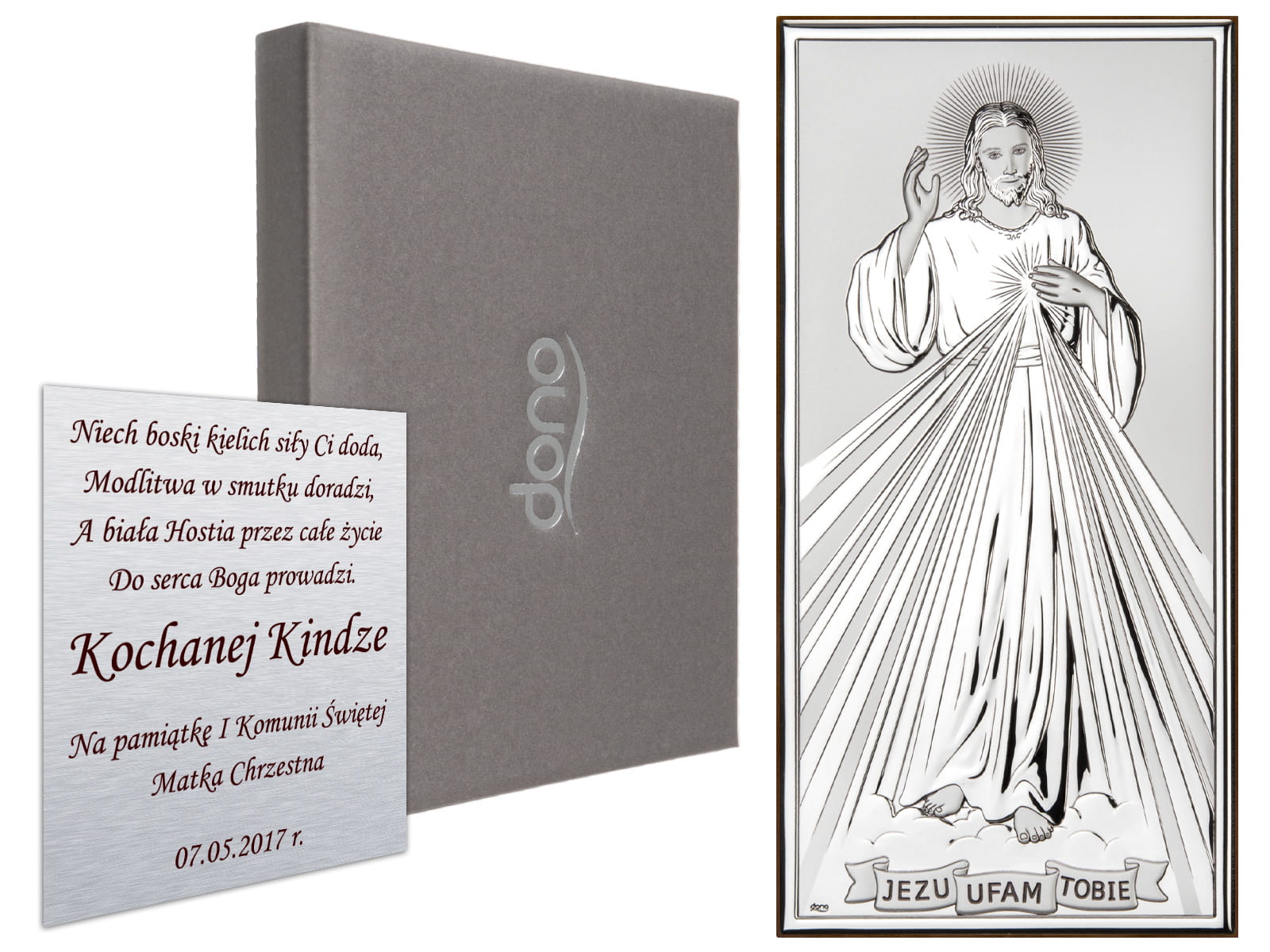 Stříbrný Obrázek Pan Jezus Suvenýr Svatby Výročí