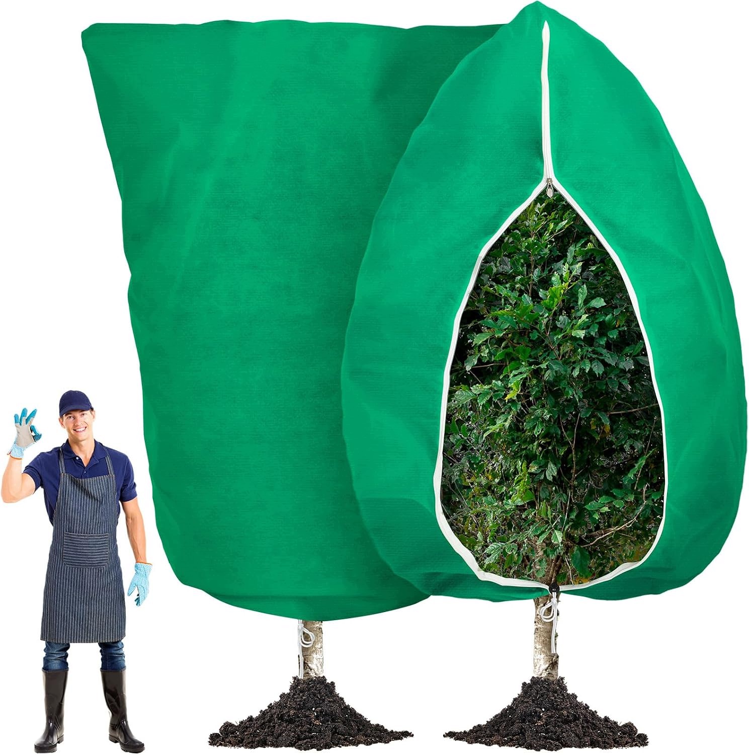 2x Ochranná Kapuce Pro Rostliny Na Zimu Flizelina Netkaná 60 x 80 cm Sáček 70 g