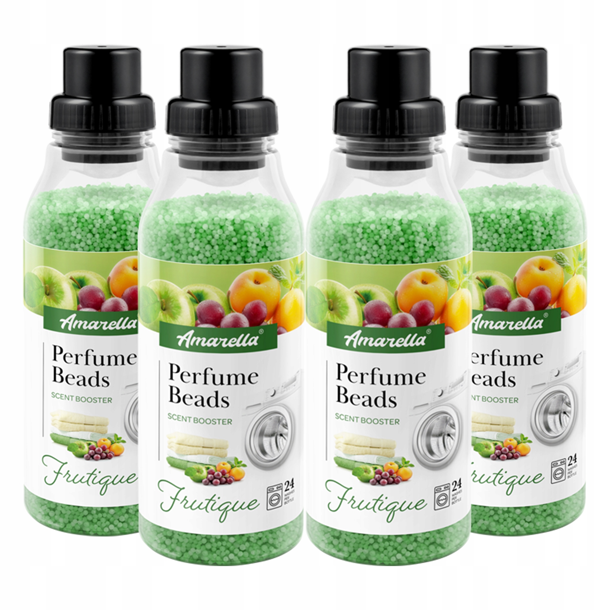 Levně Sada vonných perliček na praní Amarella FrutiQue 4x370 g granule