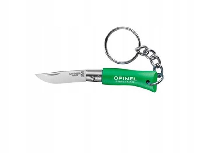 Nóż składany Opinel Colorama 02 brelok inox grab zielony