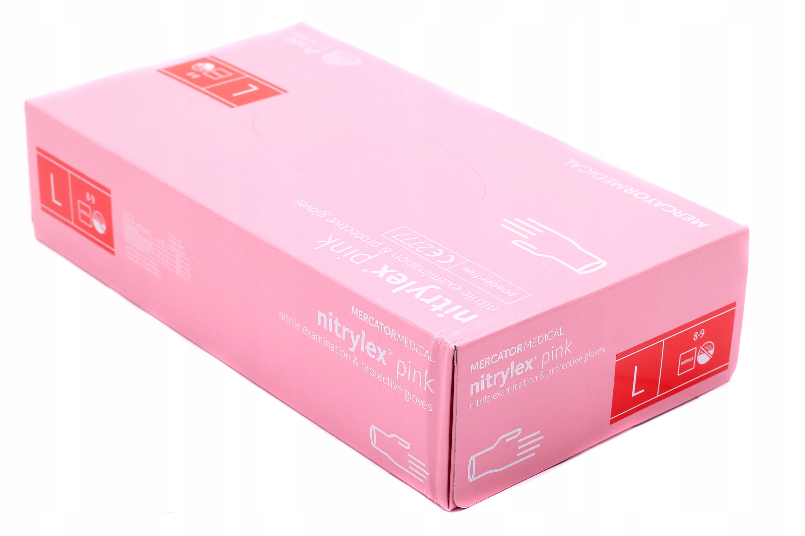 

Rękawiczki Nitrylowe L Różowe Nitrylex Pink 100szt
