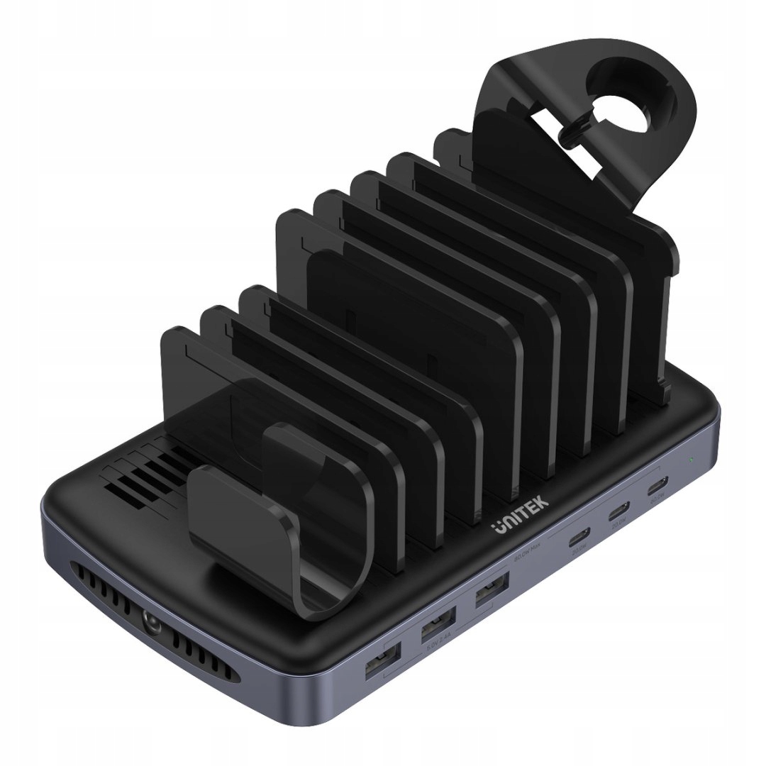 Unitek Stacja ładująca 3 x Usb-a 20W, 3 x Usb-c Pd 60W, 80W