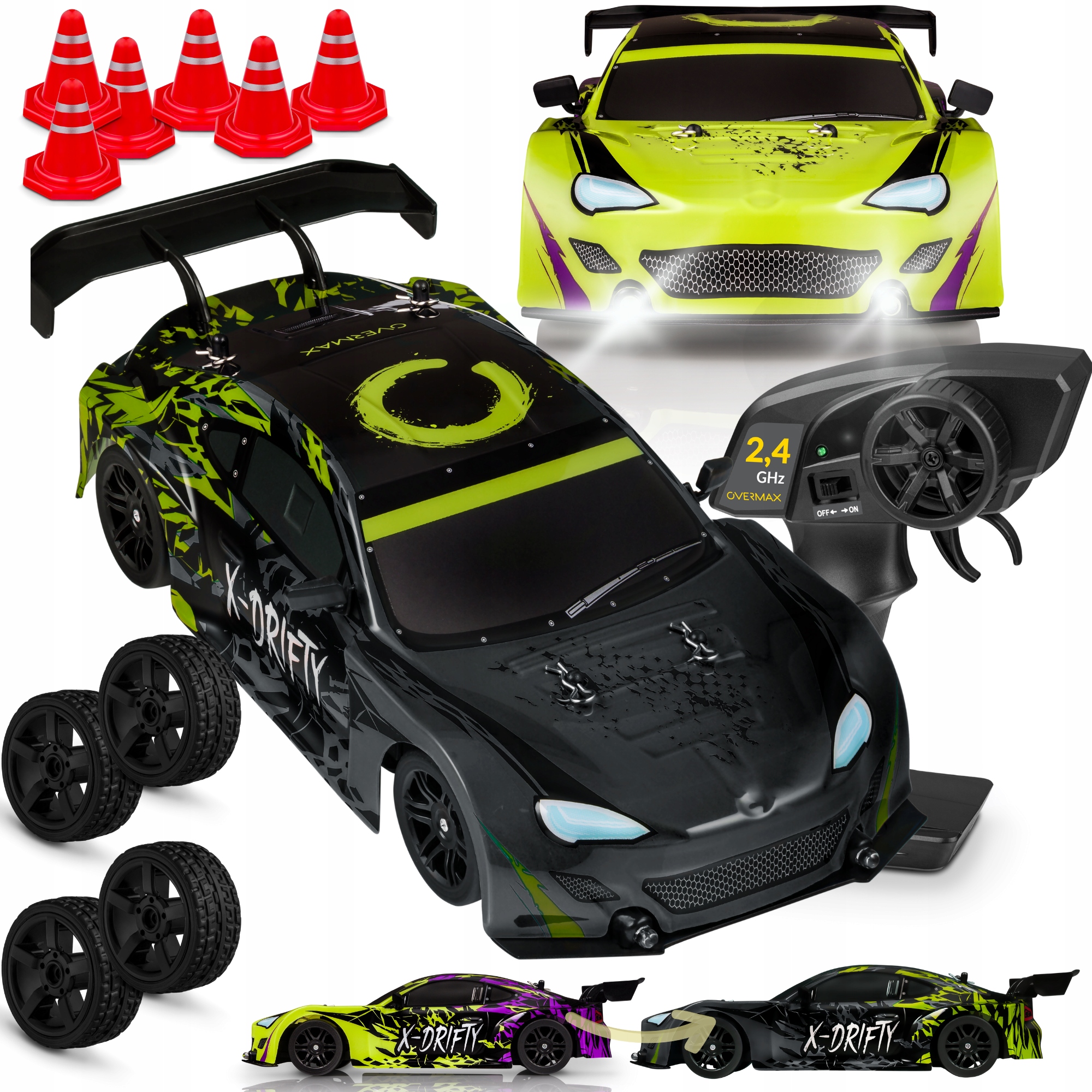 Samochód Auto Rc Drift Drifting do Driftu Zdalnie Sterowany 2 Obudowy