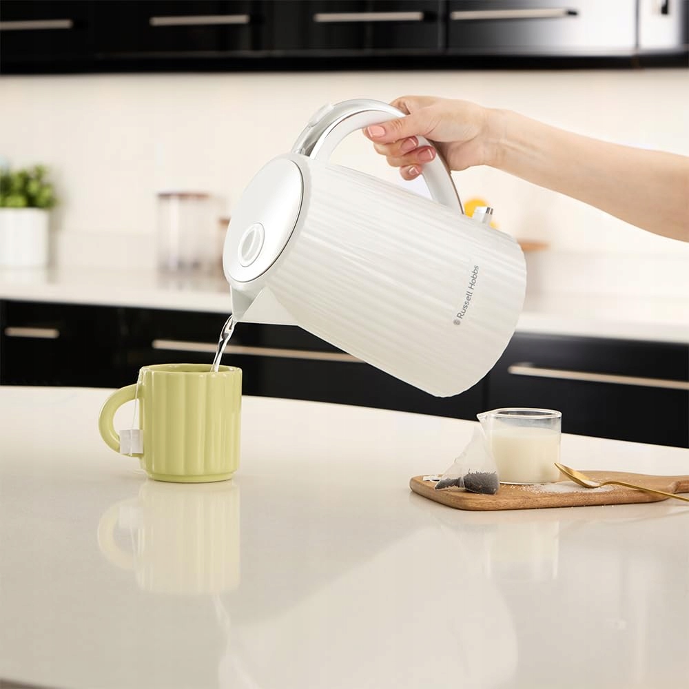 RUSSELL HOBBS Czajnik Elektryczny 1,7L 2400W Biały Stalowy Filtr Wskaźnik — miniatura 8
