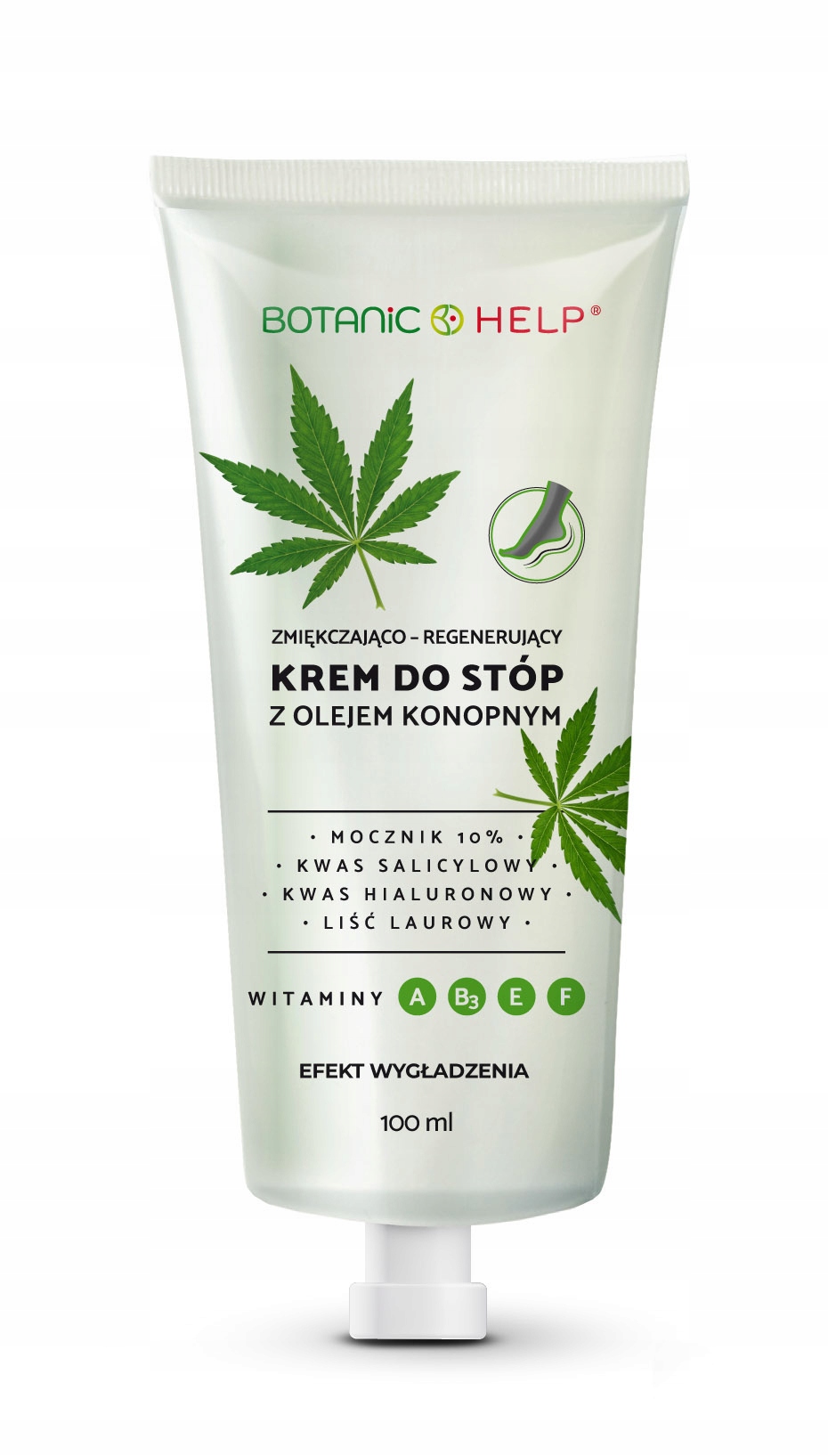 KREM DO STÓP I PĘKAJĄCYCH PIĘT Z OLEJEM KONOPNYM 100 ml Botanic Help
