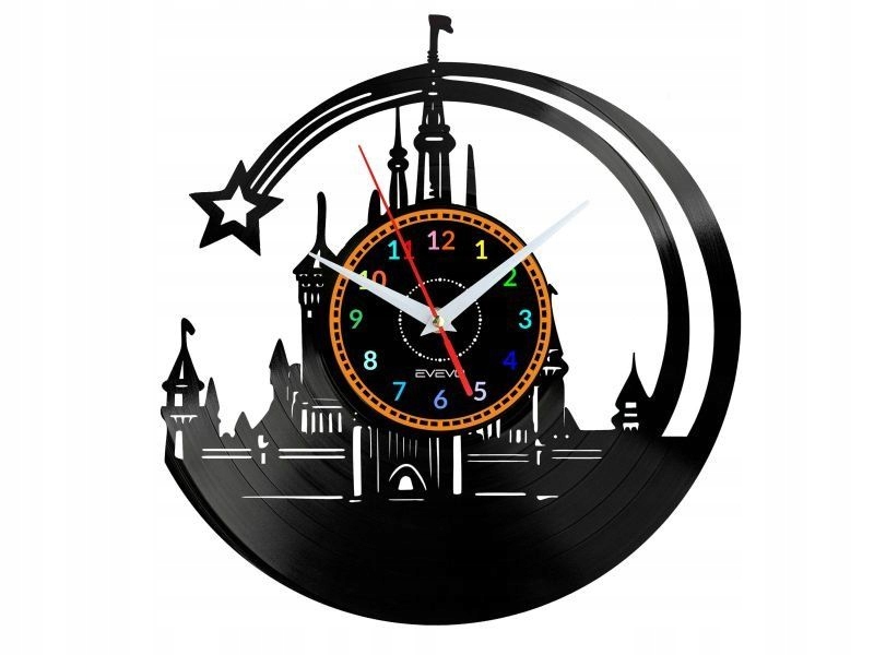 Walt Disney Zámek Nástěnné Hodiny Vinylová Deska Dárek Památka K Narozeninám DL