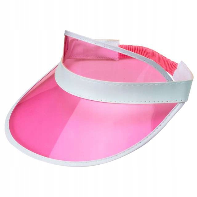 plastikowy RÓŻOWY daszek lata 80-te rozm. un.