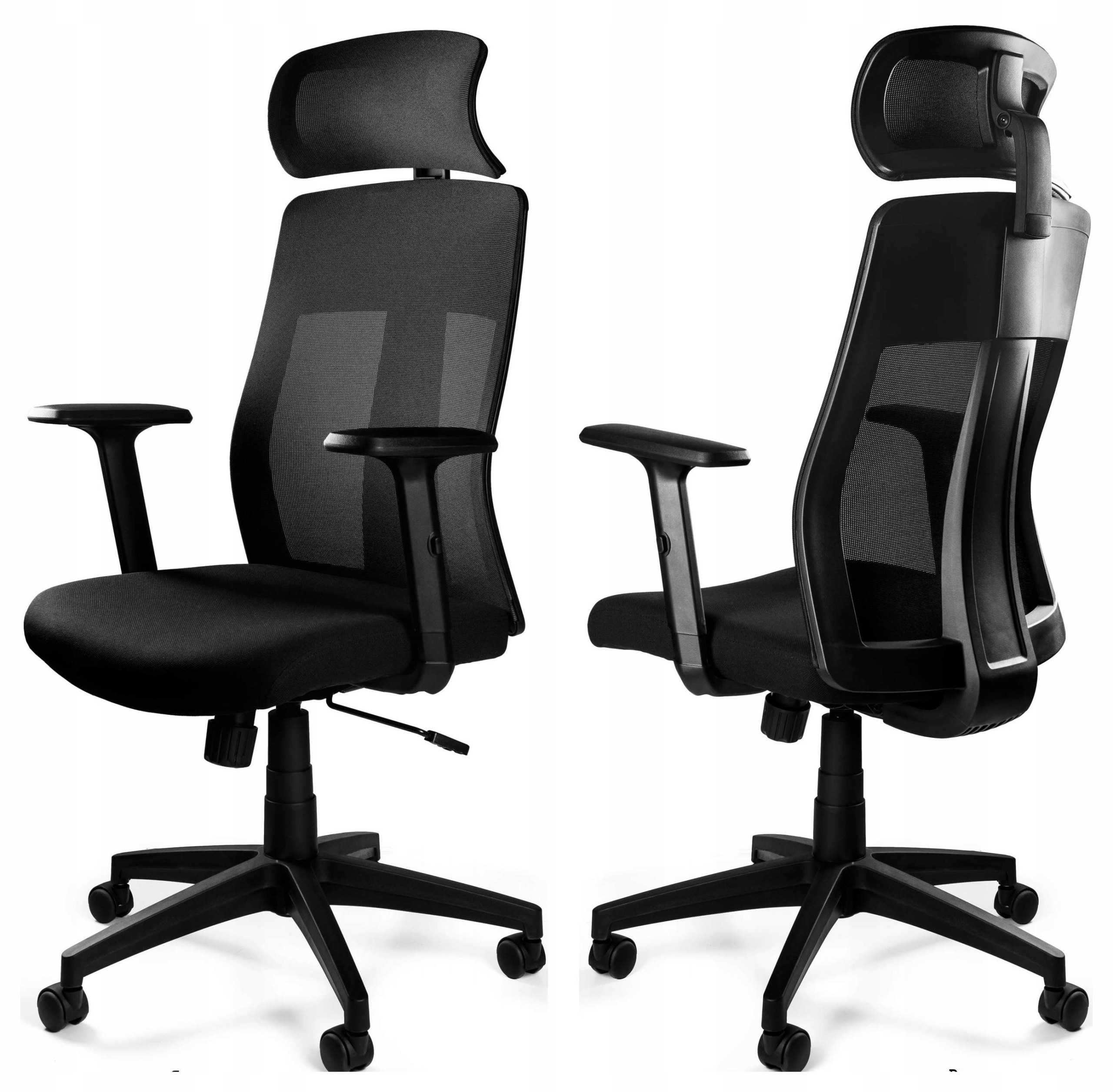 Ergonomiczny Fotel Biurowy Discover Czarny Siatka, Tkanina, Obrotowy, 130kg