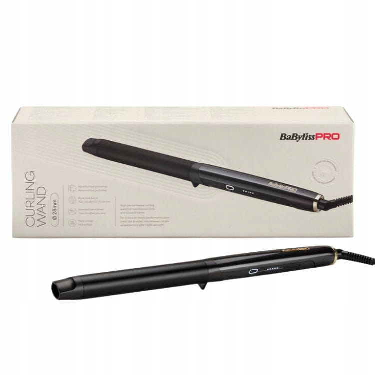Babyliss Pro Conical Wand Profesjonalna Lokówka Do Włosów Czarna 28 MM