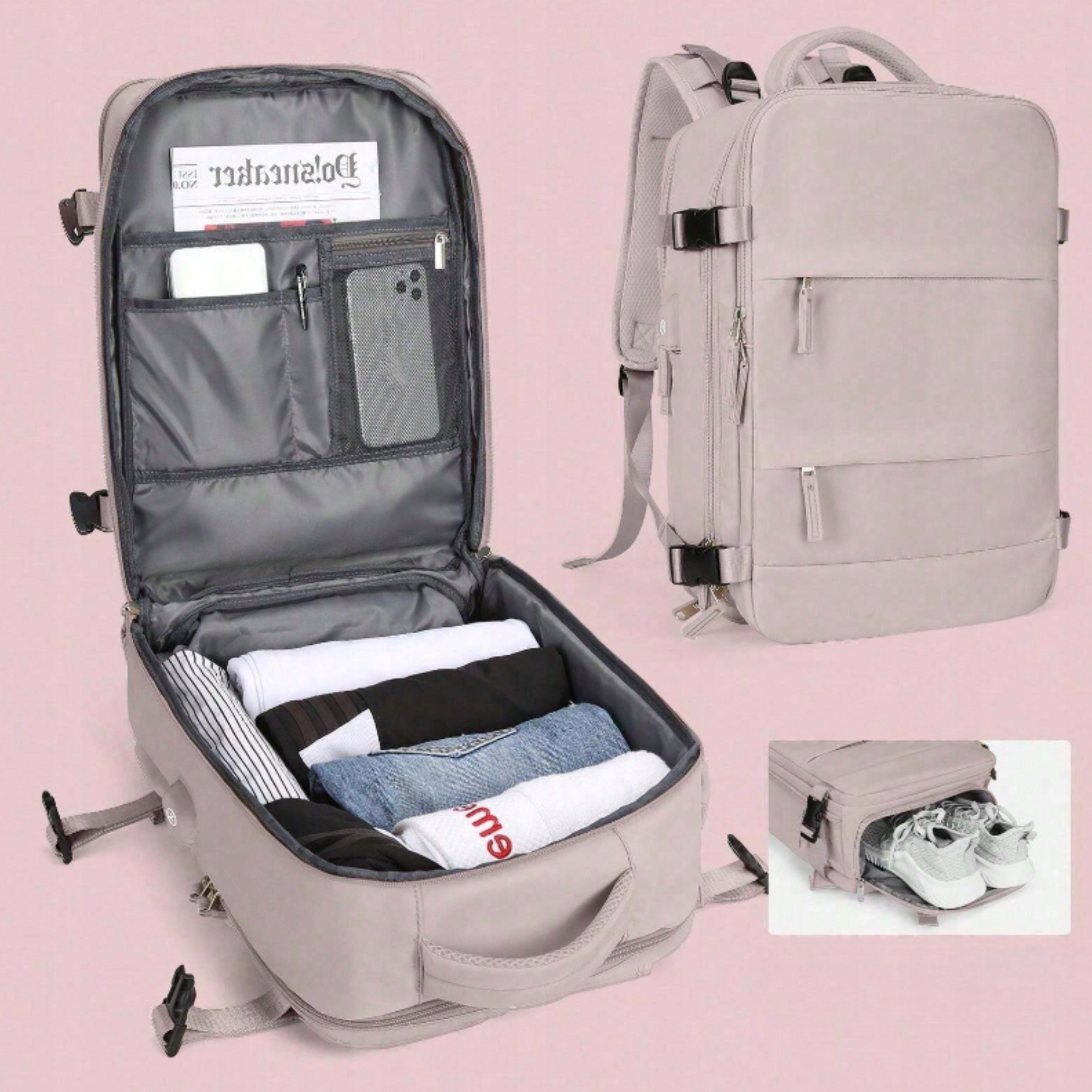 Plecak Bagaż Podręczny do Samolotu 45x30x20 Wizzair Ryanair USB Premium EAN (GTIN) 5903867208839