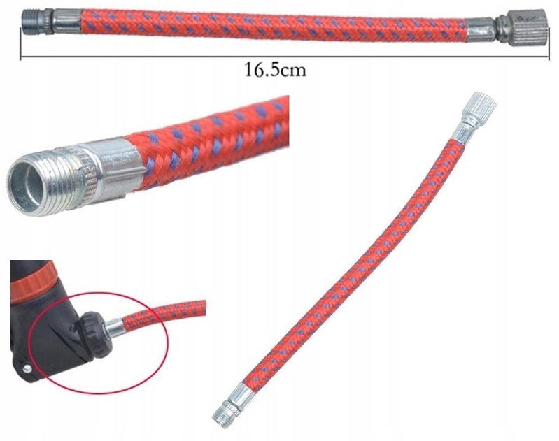 Wężyk przedłużka adapter do pompowania kół do roweru hulajnogi