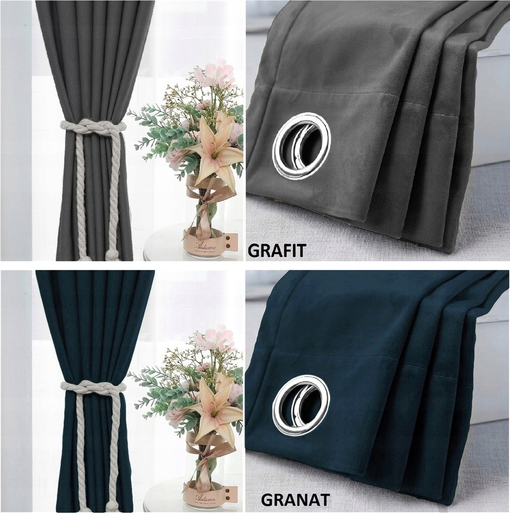 GRUBA ZASŁONA VELVET 140x260 WELWET WELU PRZELOTKI Kod producenta ZASŁONA VELVET