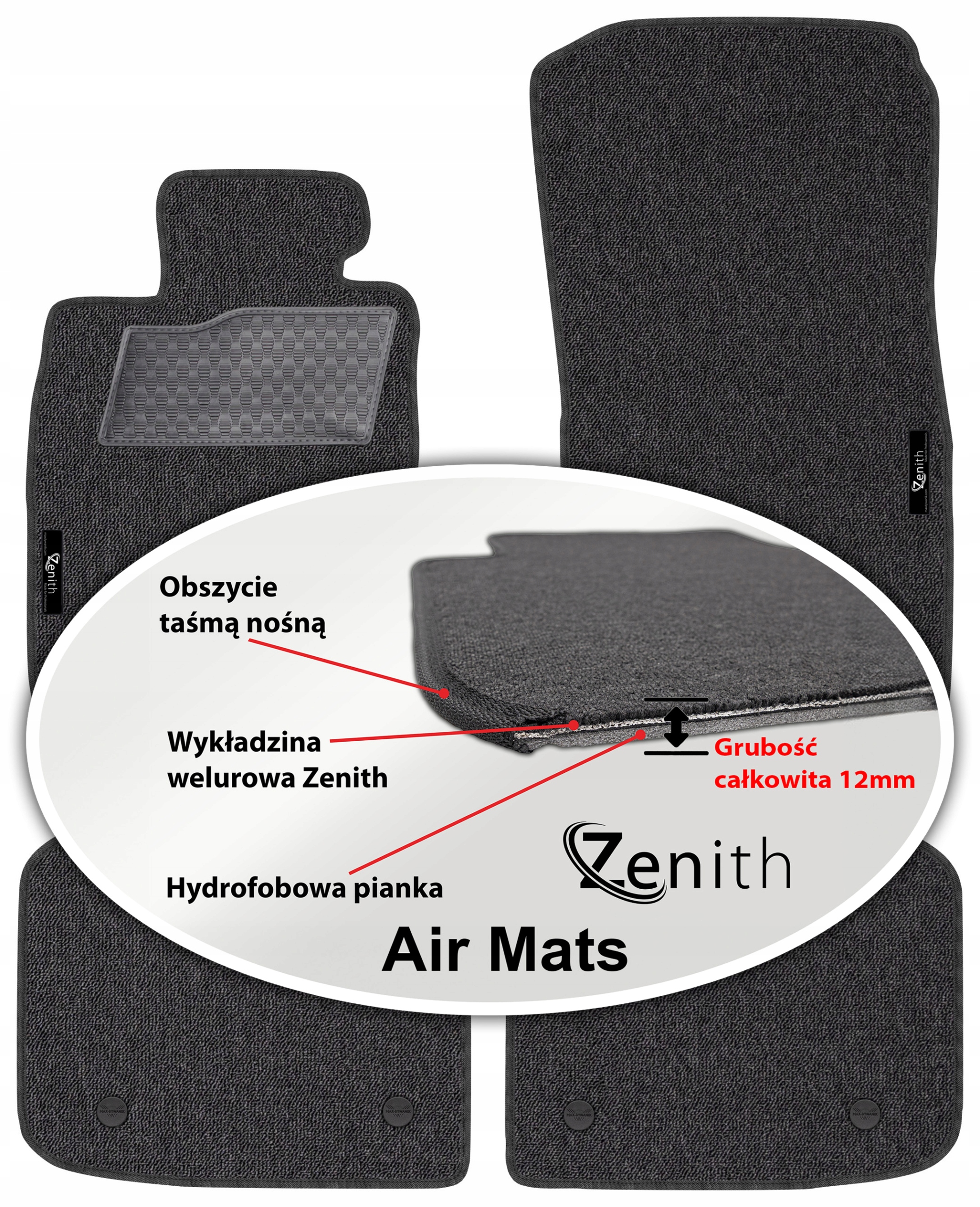 Bmw s7 F02 Long 2008-2015 Velúrové koberčeky do auta Zenith Air Mats