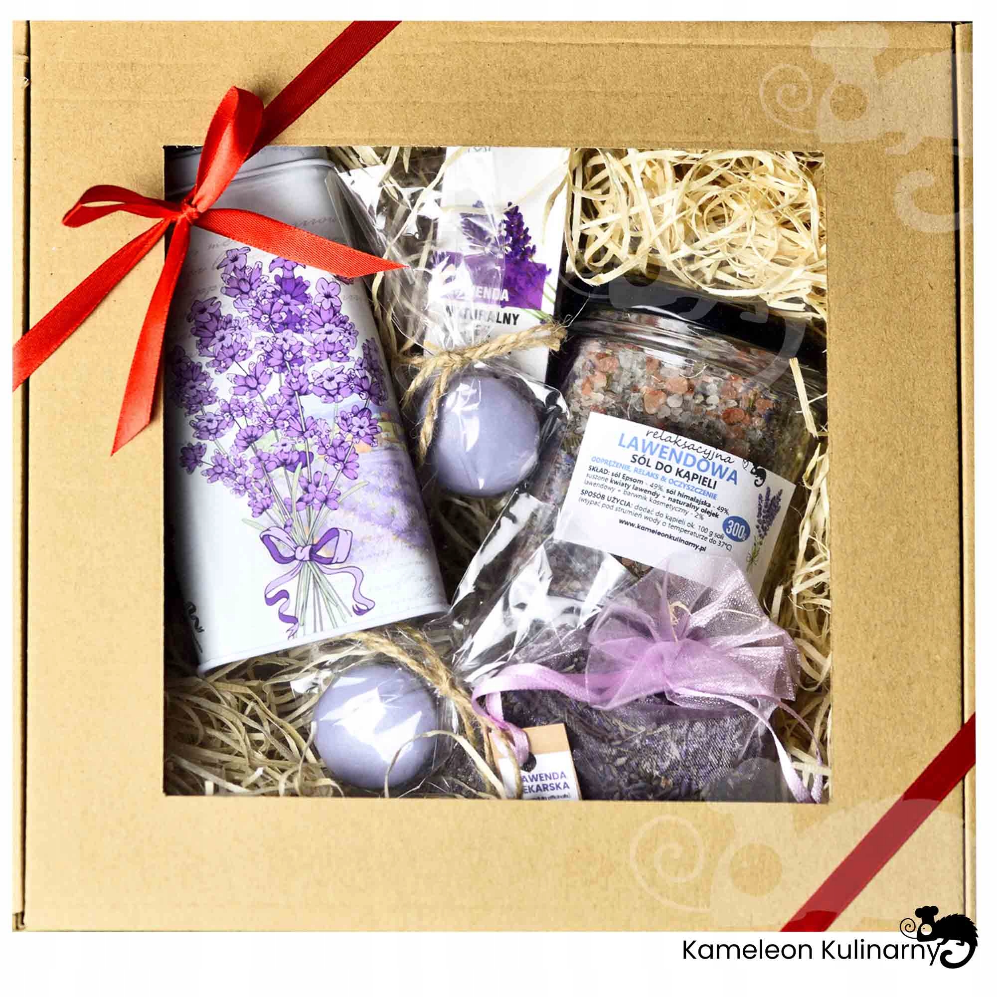 ZESTAW PREZENTOWY duży LAWENDA SÓL PUSZKA MYDEŁKA EAN 5904119222238