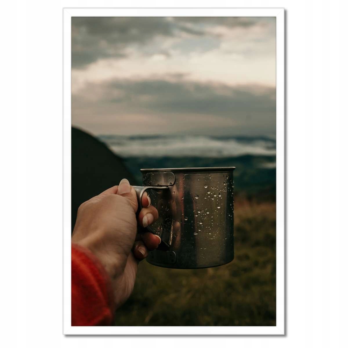 Plakáty v rámu 40x60 Kovový hrnek pro přežití