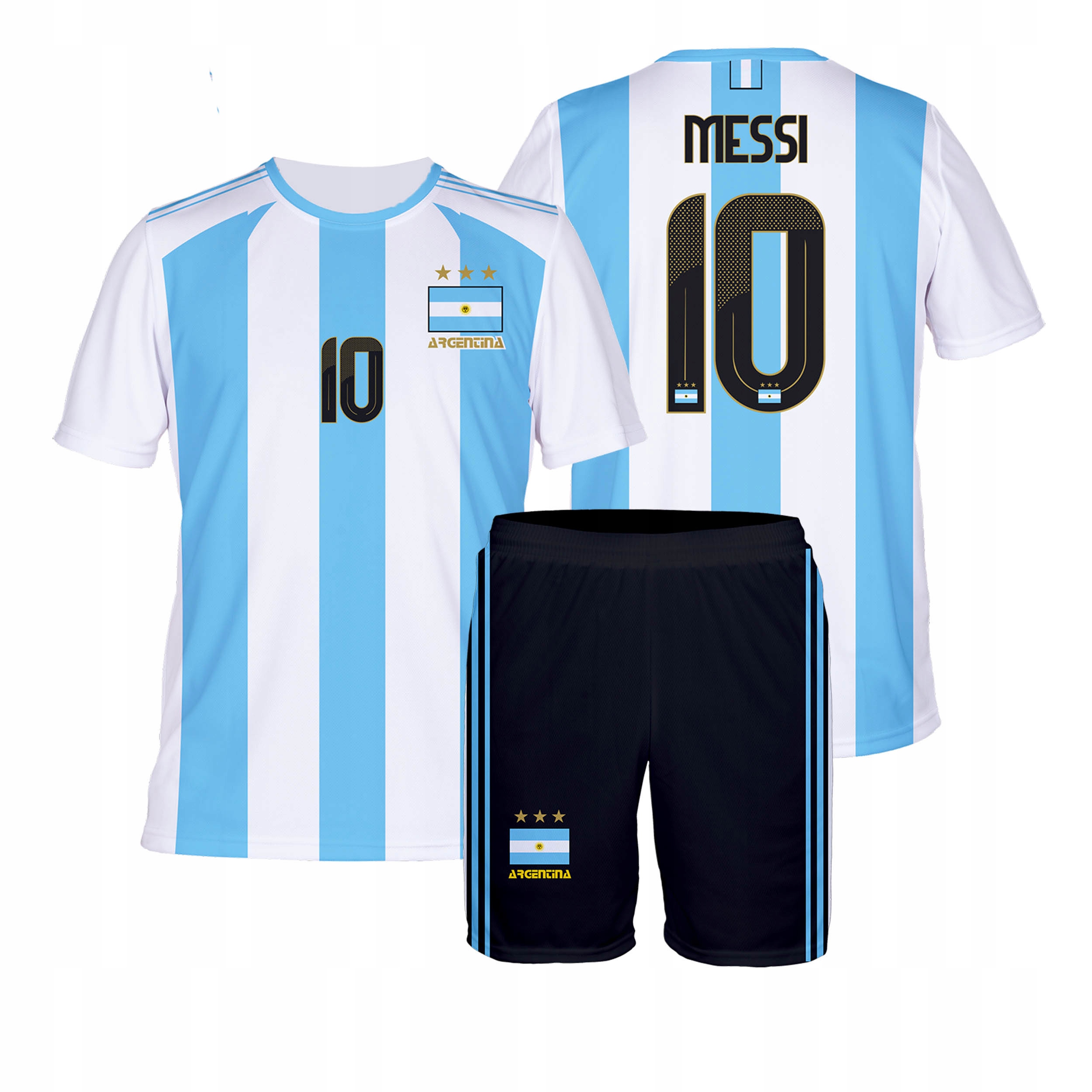 MESSI ARGENTYNA komplet koszulka spodenki rozmiar 158
