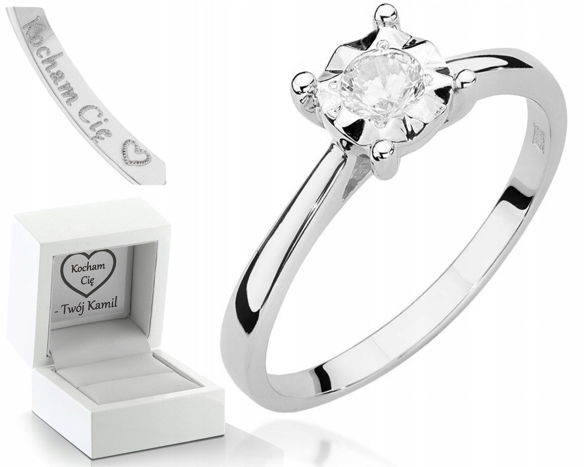 Prstýnek Zásnubní Prsten S Briliantem 0,20 Ct 585 Pro Ženu