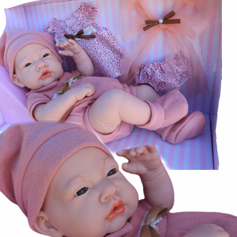 

Duży Bobas niemowlak 40cm, laleczka, baby, ubranka
