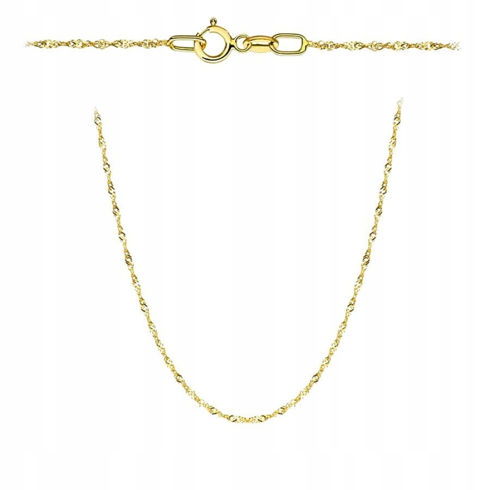 Zlatý Řetízek 375 Singapur Univerzální Vzor Lehký Tenký 40 CM