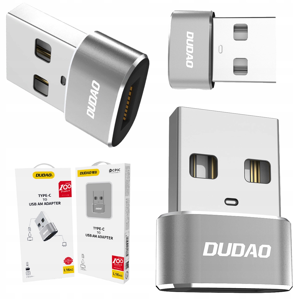 

Adapter Przejściówka Dudao ze złącza Usb-c na Usb