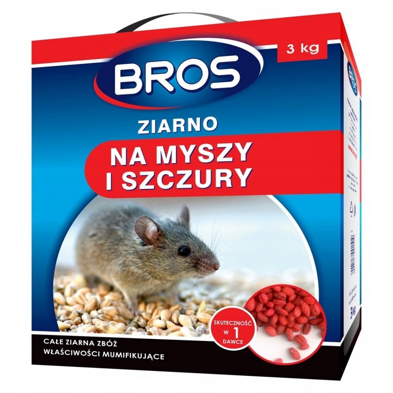 

Bros Ziarno Na Myszy Szczury Gryzonie Trutka 3 Kg