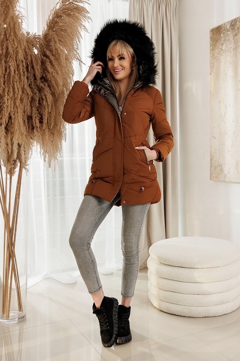 Zimní Bunda V715 Karamel XL (42)
