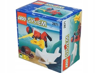 nový 2871 Lego Systém Divers Town bílý Žralok potápěč minifigurka Misb 1997
