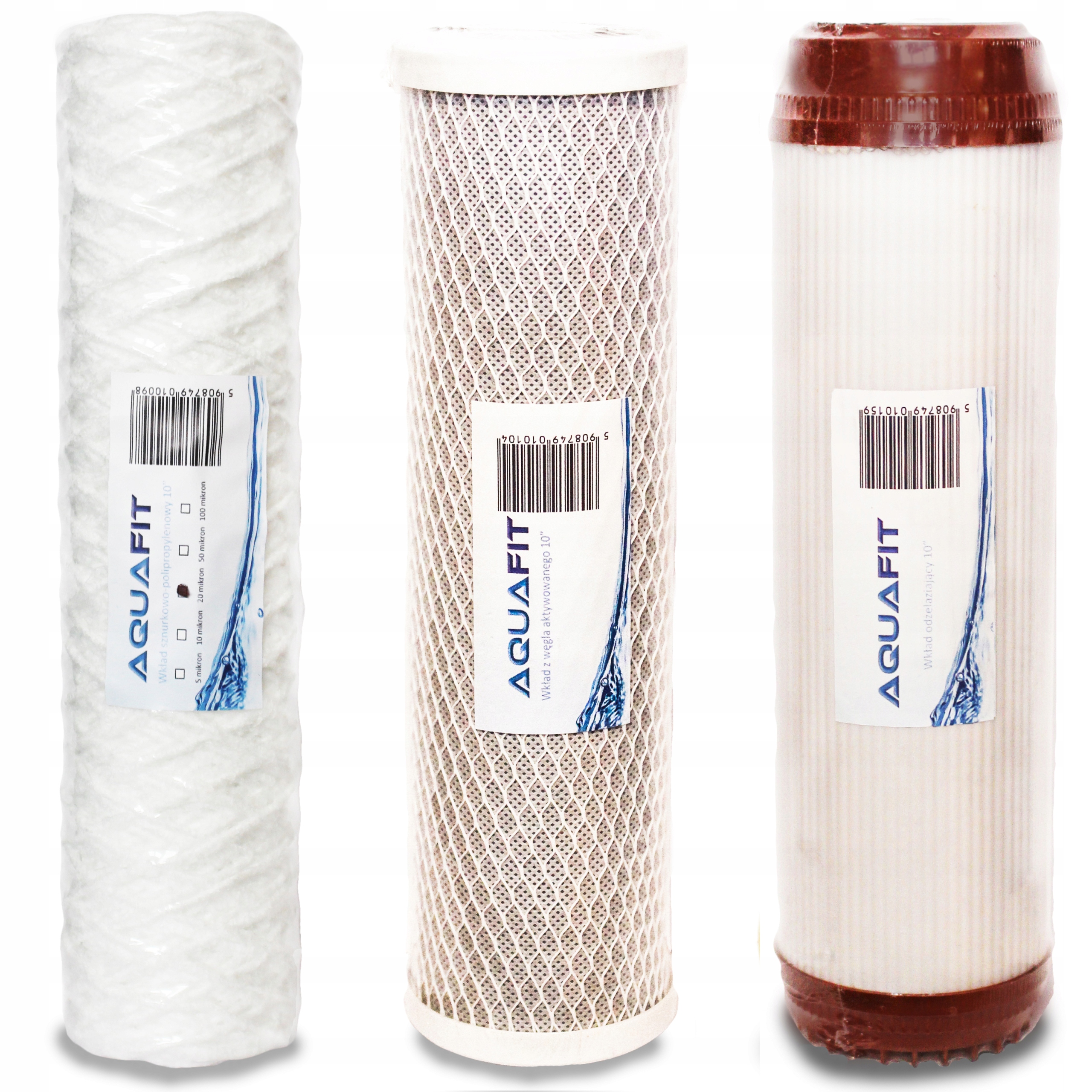 

Komplet Wkładów Filtrów 3 Stopniowych 10 Aquafit