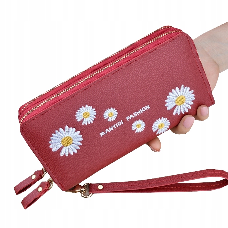 

Portfel Damski Stokrotka Podwójny Zamek P51 Czerwo