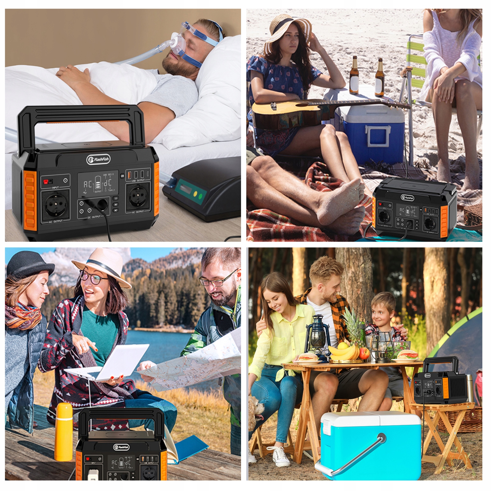 POWERBANK 140400MAH PRZENOŚNA ELEKTROWNIA 600W Model FLASHFISH P60 600W PRZENOŚNA ELEKTROWNIA 520Wh UE