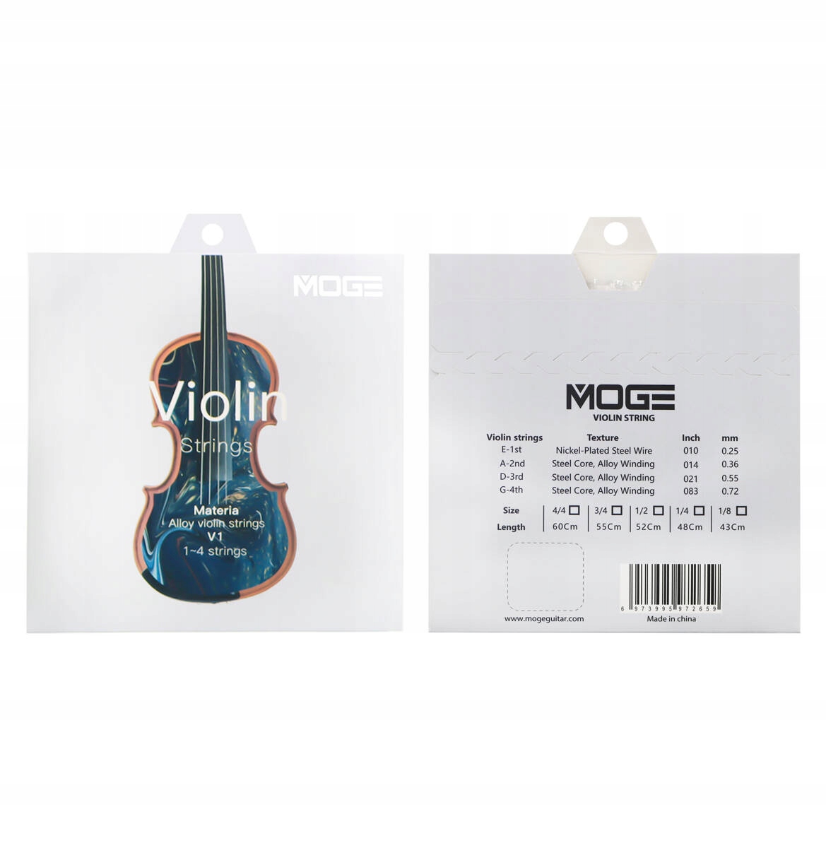 Struny do skrzypiec 4/4 EAN (GTIN) 0792481784561