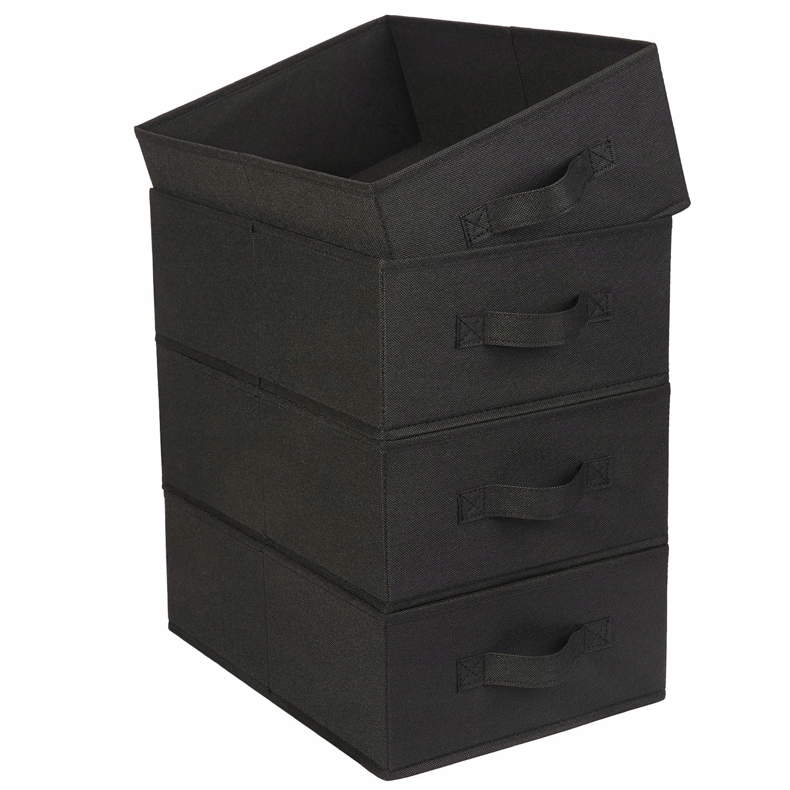Kontejner na oblečení Ovakia 4 kusy černý Organizér do zásuvek 39x28x14 cm