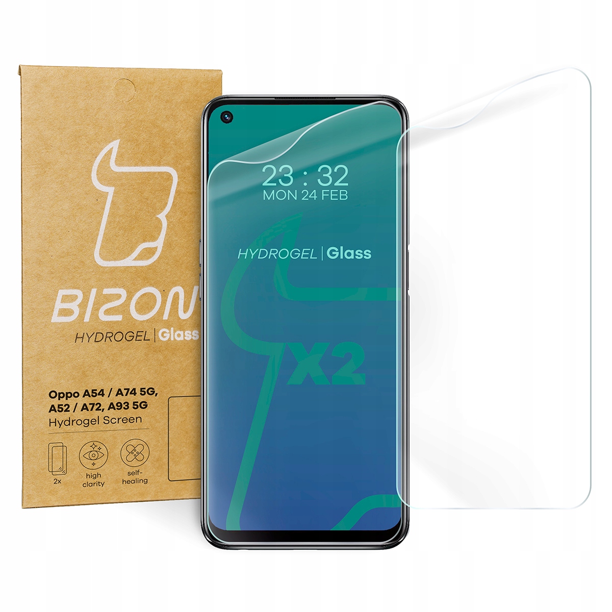 

Folia na ekran Bizon do Oppo A52 A72 A54 A74 A93