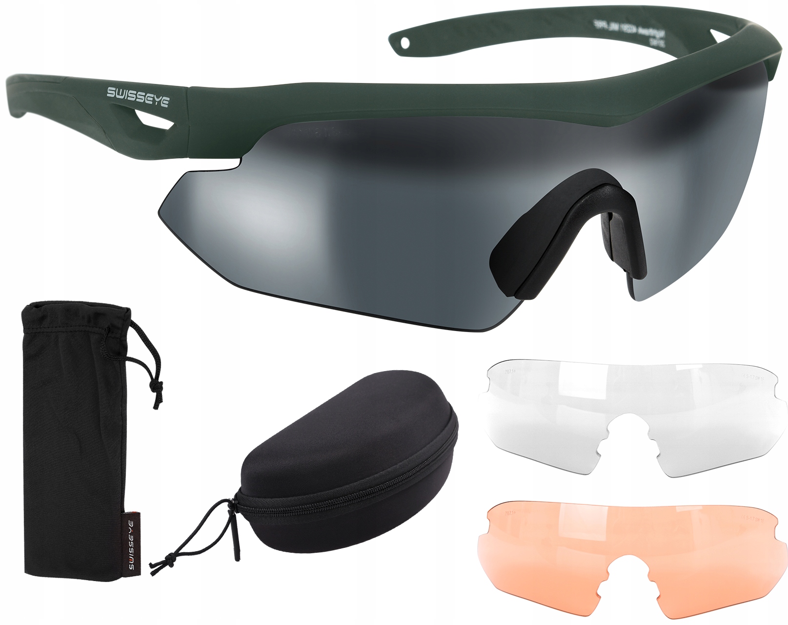 Taktické ochranné brýle Swisseye Nighthawk balistické Ranger Green