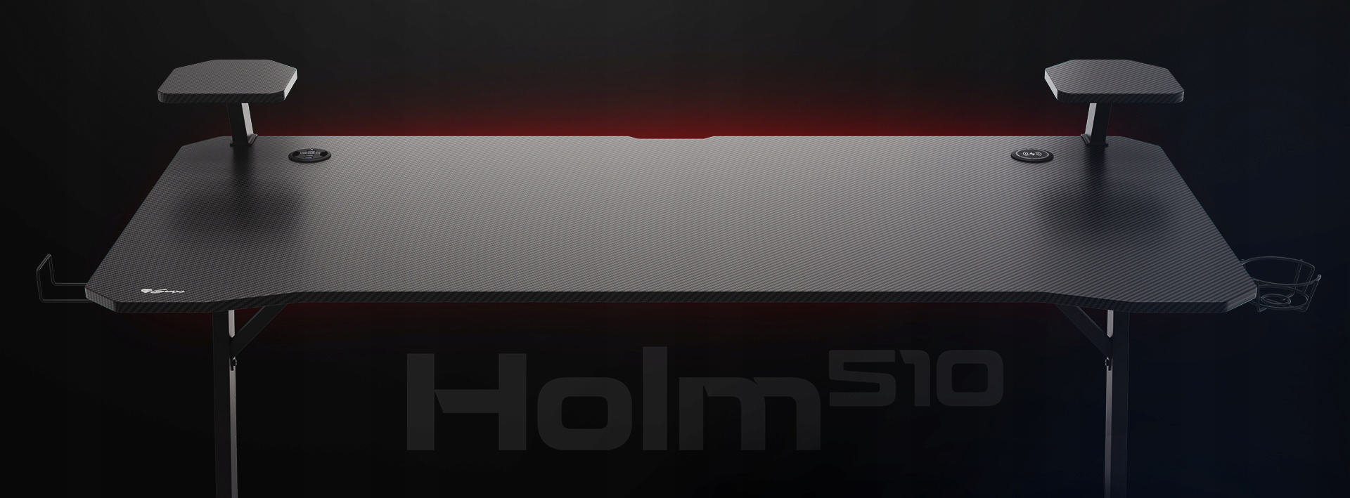 Biurko gamingowe komputerowe gracza RGB LED pilot Materiał blatu płyta MDF