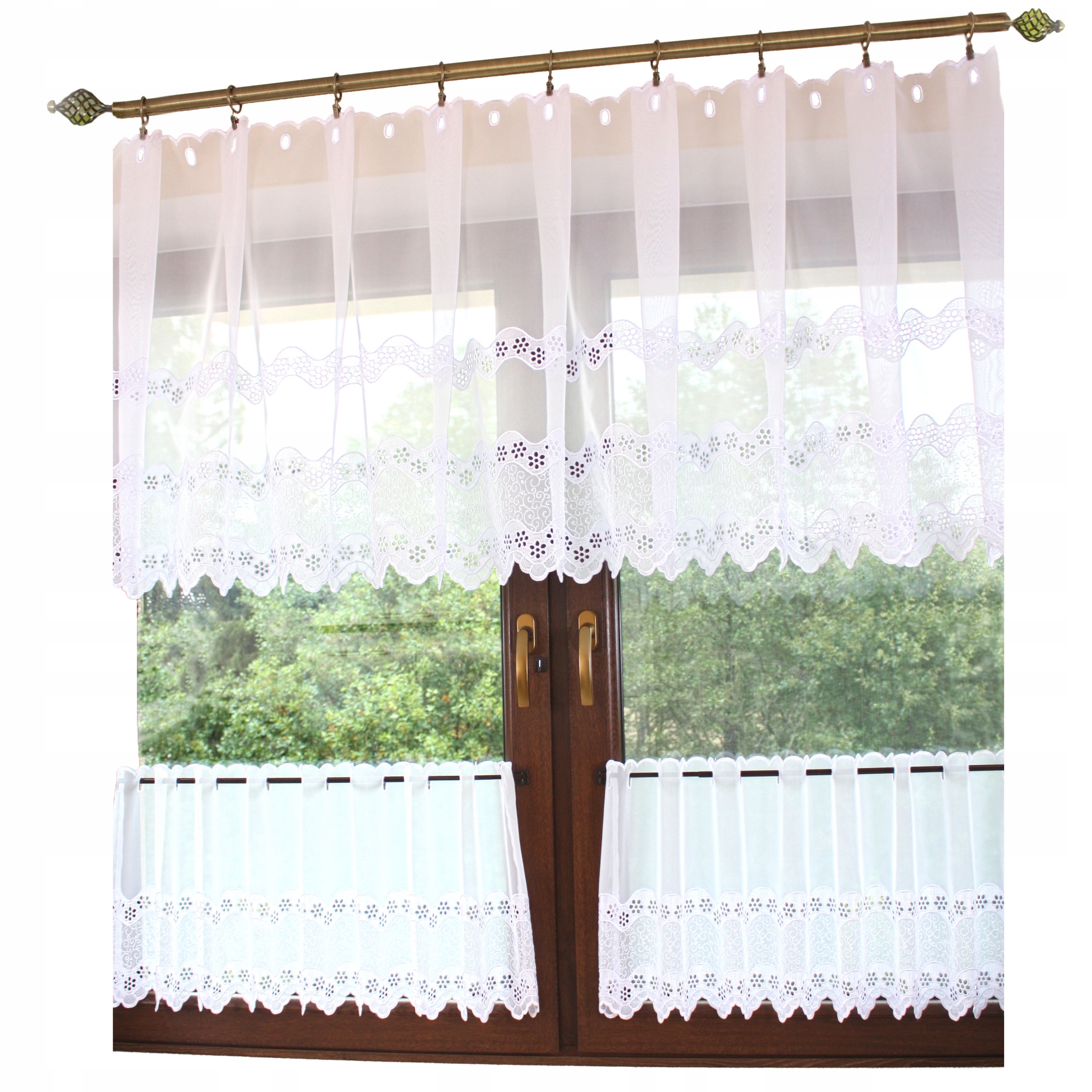 

Firanka Do Kuchni Biała Zazdrostka Woal Haft