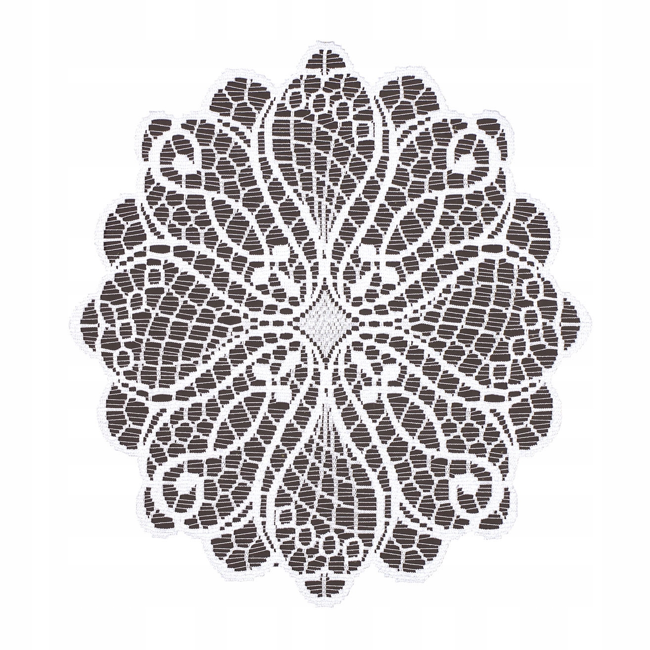 

Piękna Biała Serwetka Żakardowa O Śr 40cm 248763