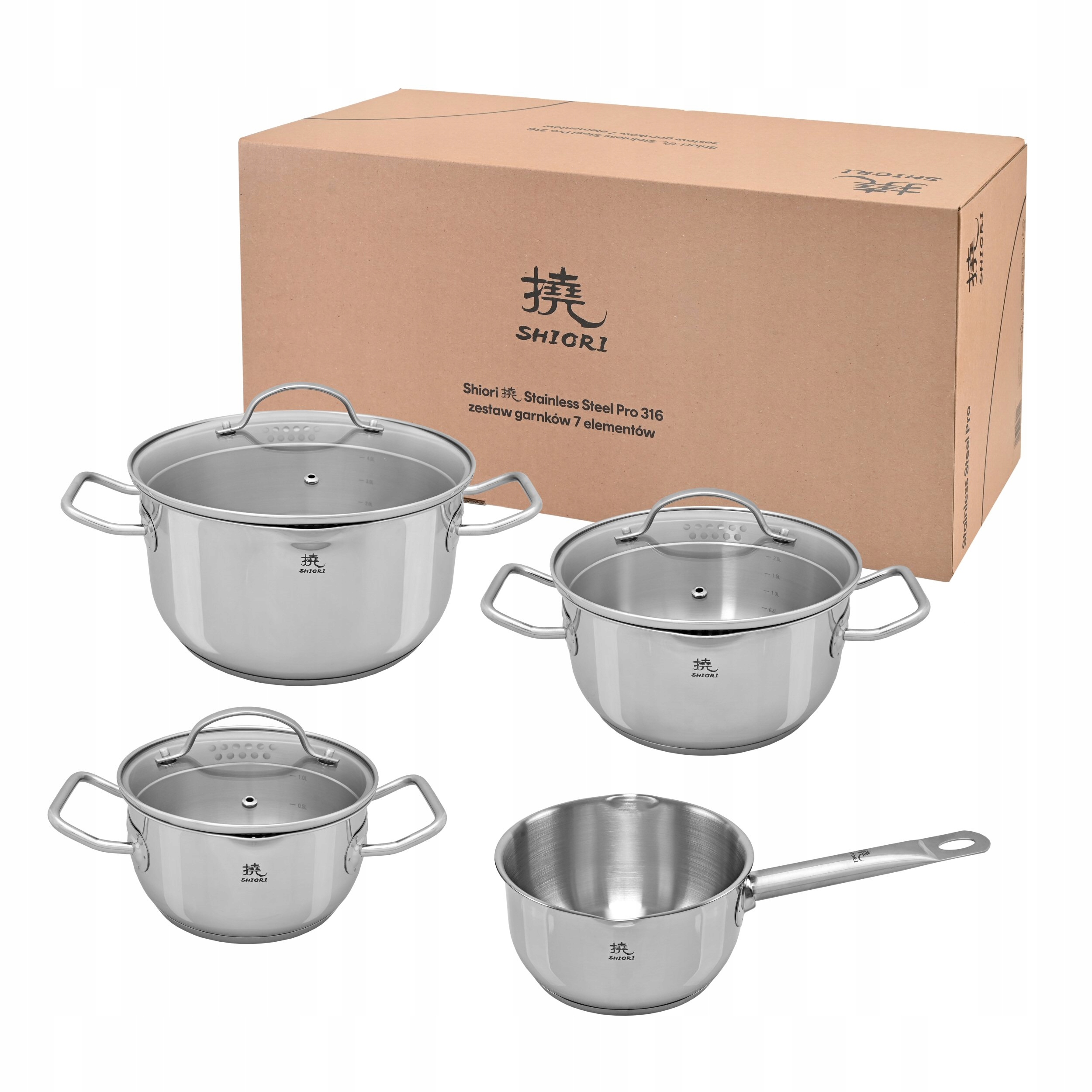 Shiori Steel Series Pro 316 sada hrnců indukční 7 dílů