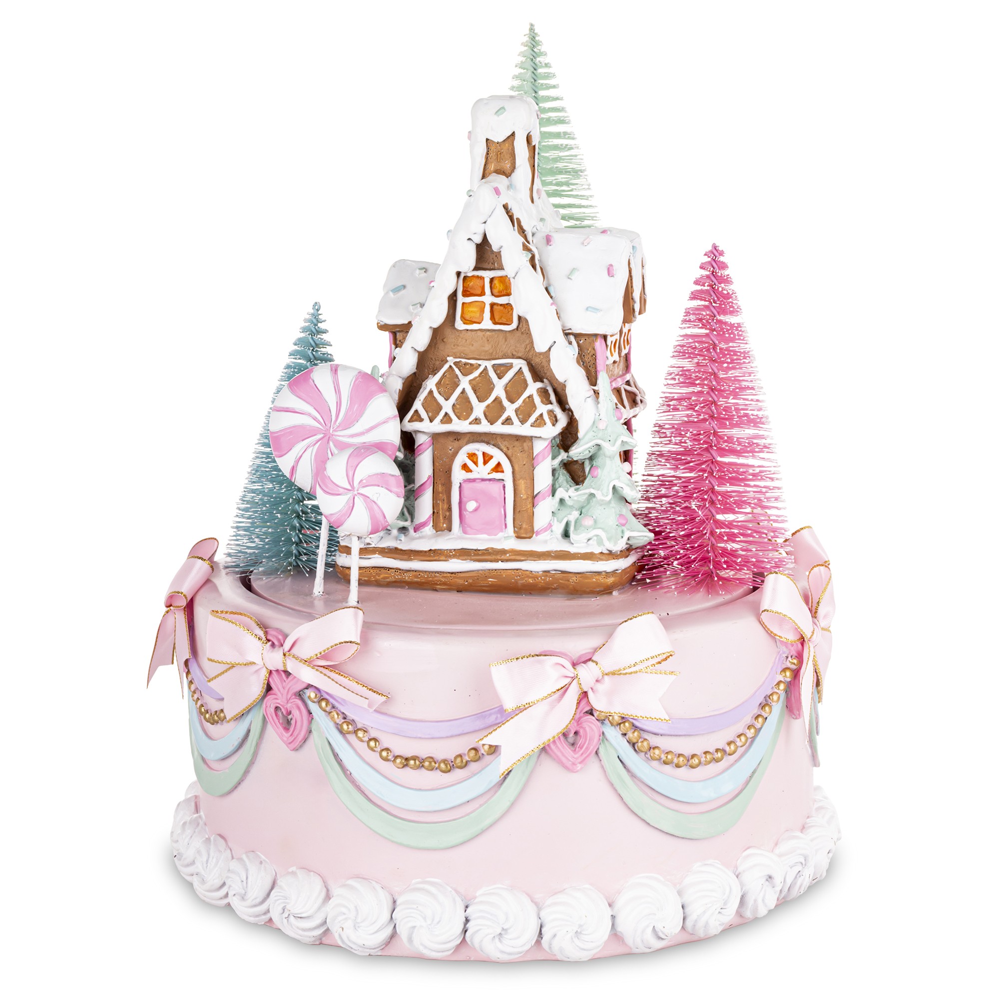 Kolotoč s hracou skrinkou Perníkový domček rozprávkový Vianočná Dekorácia