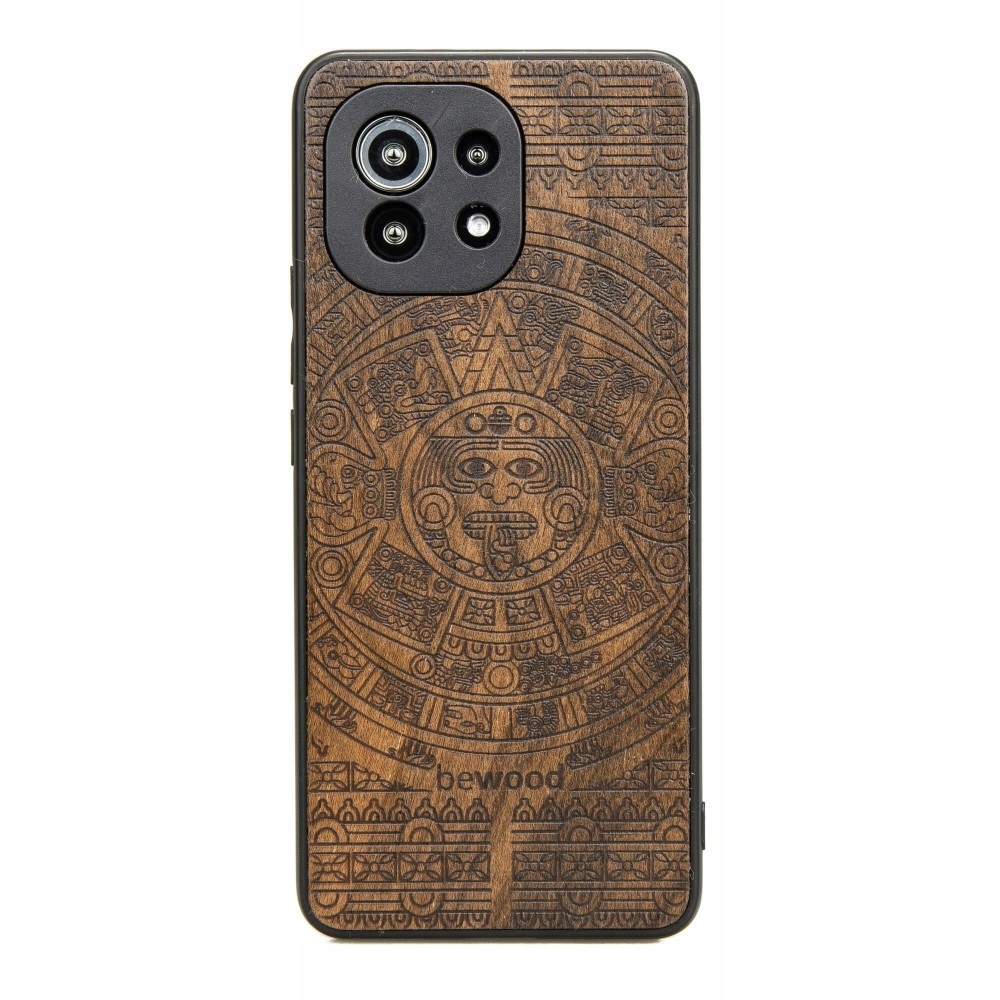 Drewniane Etui Xiaomi Mi 11 Kalendarz Aztecki Ziricote
