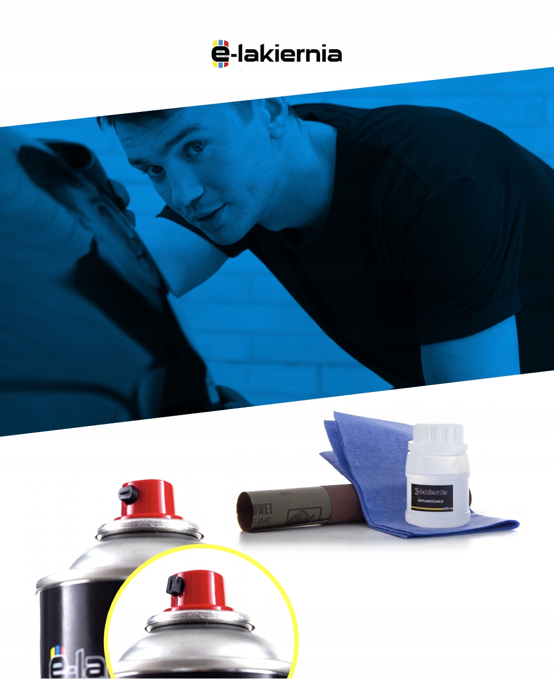 LAKIER SAMOCHODOWY SPRAY ZESTAW DO ZDERZAKÓW HYUNDAI EB Waga produktu z opakowaniem jednostkowym 2 kg