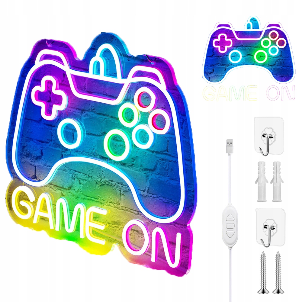 Neonová Ledová Podložka Pro Hráče, Nástěnná Dekorace, Herní Led Lampa Usb