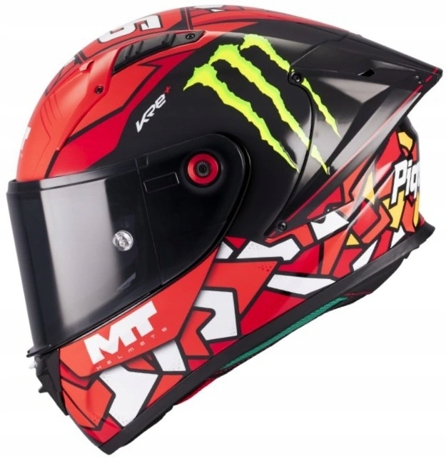 Motocyklová prilba Mt Kre+ S Piqueras Black/red čierna Darčeky pinlock