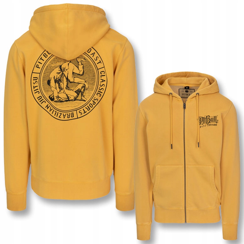 Pánská Rozepínací mikina s kapucí Pitbull Vintage Bjj Tepláková mikina Potisk