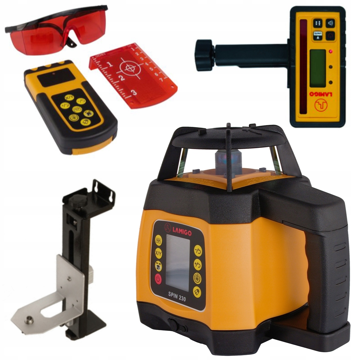 Spin 230 Lamigo laser rotační červený Akumulátorové napájení 360 stupňů
