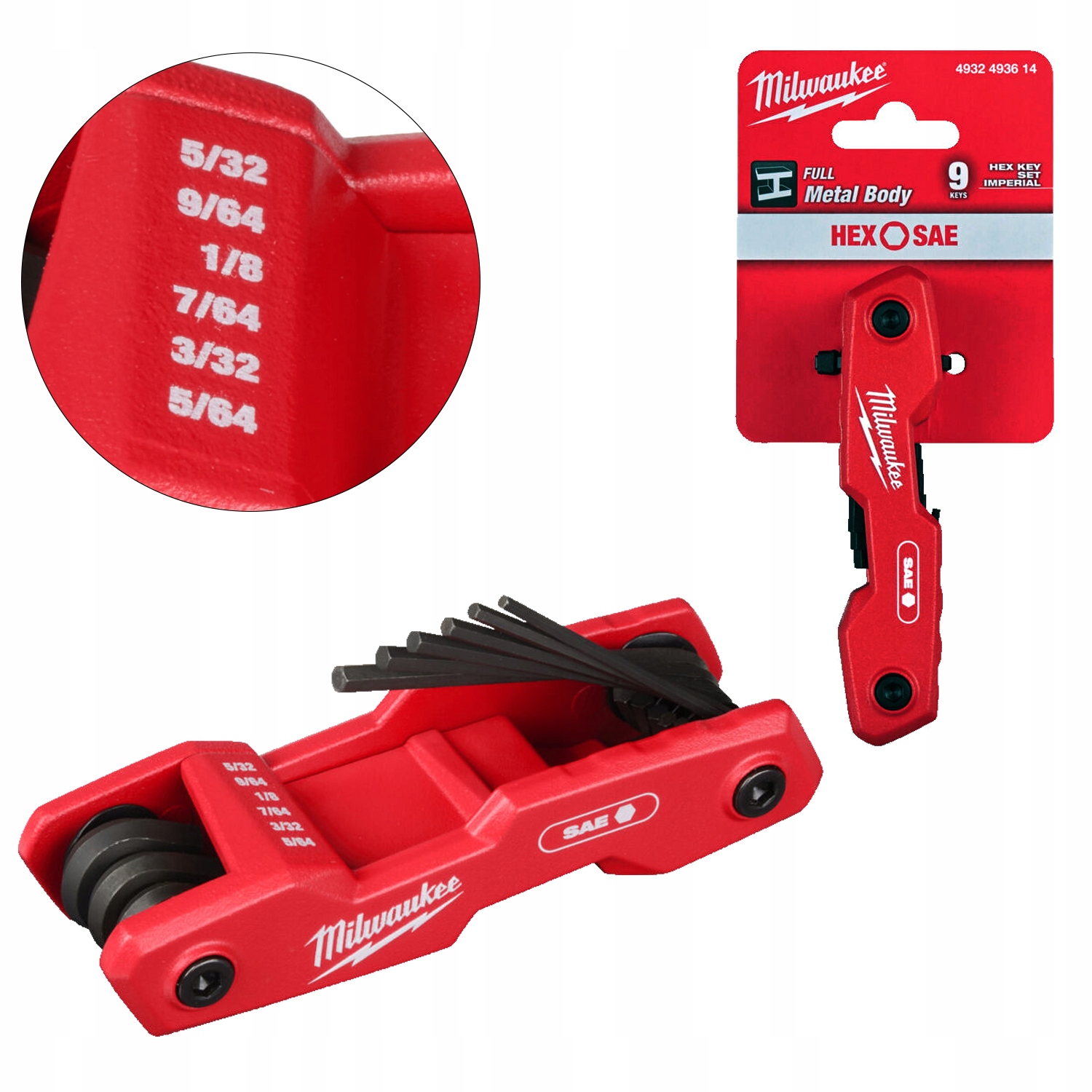 Klucze imbusowe składane Hex Milwaukee zestaw