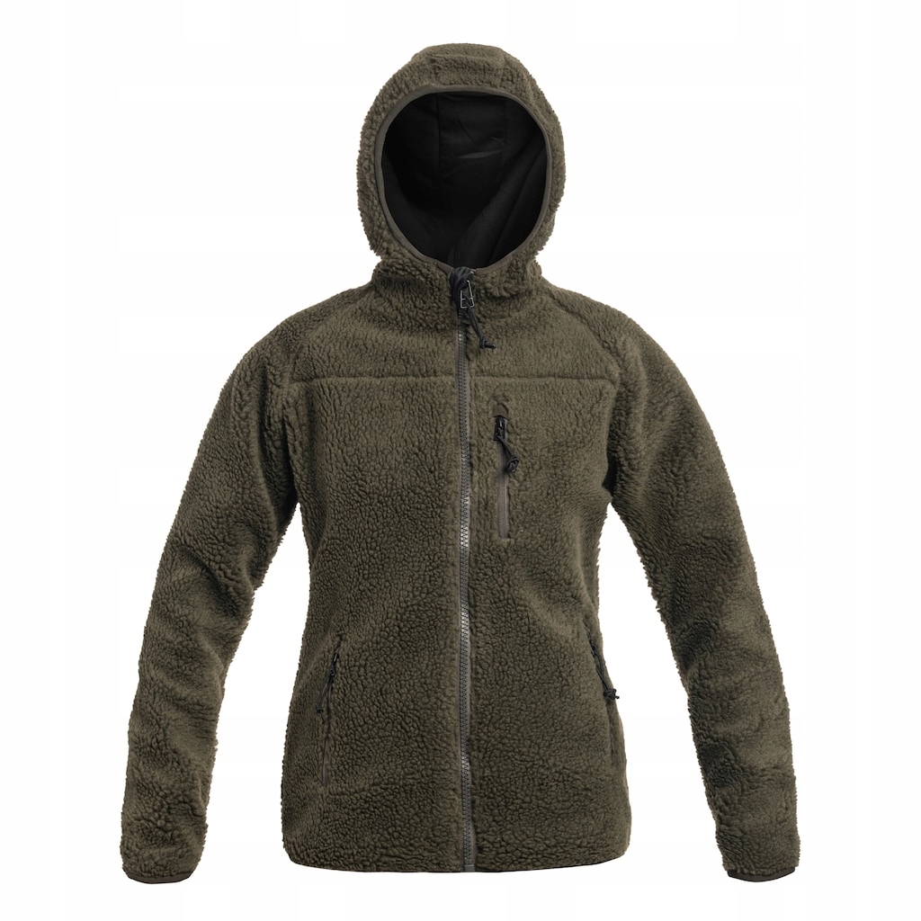 Dámská s kapucí bunda s kapucí Brandit Teddyfleece Jacket Olive 4XL