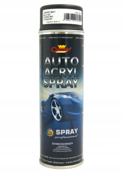 

Champion Auto Acryl Spray czarny mat 500ml