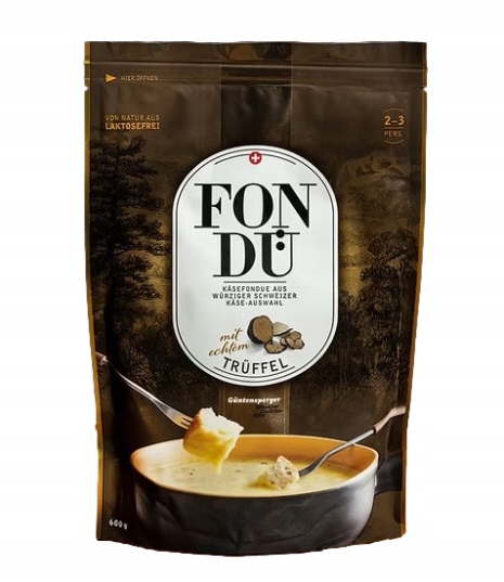 Levně Sýrové fondue s lanýži 600 g – prémiový švýcarský sýr připravený k podávání